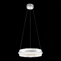 Светильник подвесной LED Cherio SL383.103.01 ST-Luce прозрачный на 1 лампу, основание хром в стиле современный 