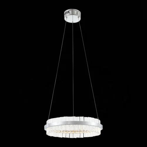 Светильник подвесной LED Cherio SL383.103.01 ST-Luce прозрачный на 1 лампу, основание хром в стиле современный 