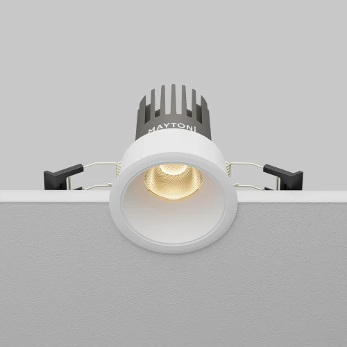 Светильник точечный LED Dip DL123-10W-3K-W Maytoni белый на 1 лампу, основание белое в стиле современный круглый фото 4