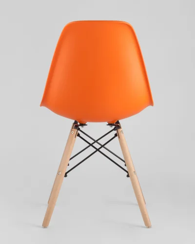 Стул EAMES, оранжевый УТ000039885 Stool Group, оранжевый/пластик, ножки/массив дерева/бежевый, размеры - ***** фото 4