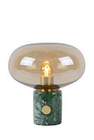 Настольная лампа Charlize 03520/01/62 Lucide янтарная 1 лампа, основание зелёное мрамор в стиле современный 