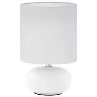 Настольная лампа TRONDIO 93046 Eglo белая 1 лампа, основание белое керамика в стиле современный 