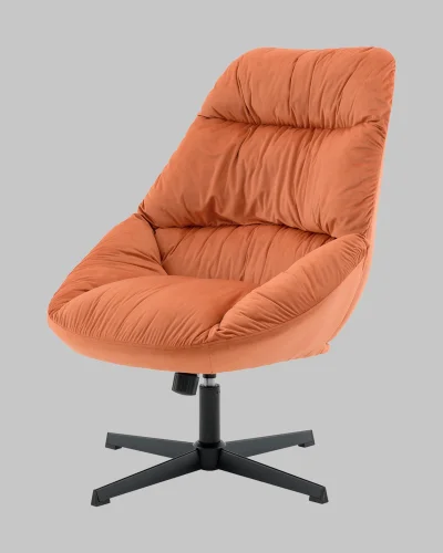 Кресло Оррелл терракотовый УТ000040106 Stool Group, терракотовый/велюр, ножки/металл/чёрный, размеры - *940****мм фото 2