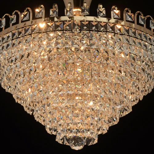 Люстра хрустальная Аделард 642011005 MW-Light прозрачная на 5 ламп, основание золотое в стиле классический  фото 11
