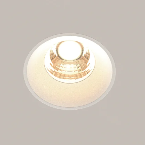 Светильник точечный LED Round DL058-7W3K-TRS-W Maytoni белый на 1 лампу, основание белое в стиле современный для затирки фото 11