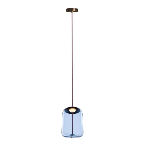 Светильник подвесной LED Knot 8133-C mini LOFT IT голубой 1 лампа, основание медь в стиле модерн  фото 2