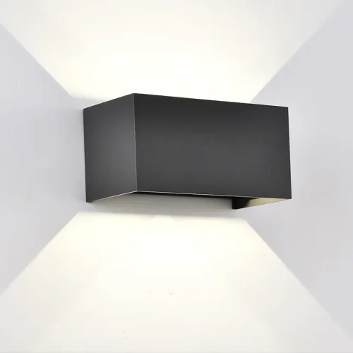 Настенный светильник уличный LED Davos 8607 Mantra уличный IP54 чёрный на 1 лампу, плафон чёрный в стиле хай-тек современный LED
