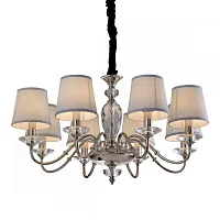 Люстра подвесная Elice OML-86903-08 Omnilux голубая на 8 ламп, основание хром в стиле классический 