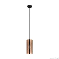 Светильник подвесной Tabiago 99016 Eglo розовый золотой 1 лампа, основание чёрное в стиле современный 