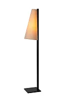 Торшер Gregory 30795/81/38 Lucide  коричневый бежевый 1 лампа, основание чёрное в стиле кантри
