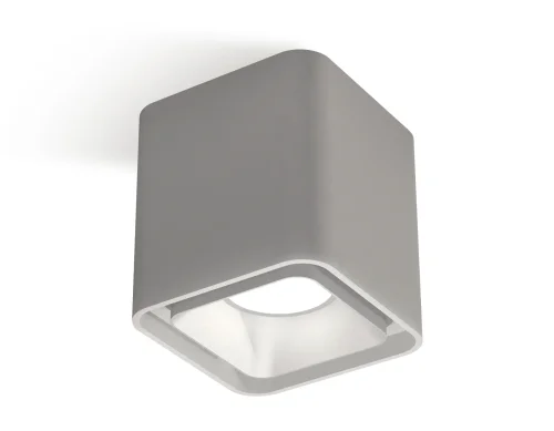 Светильник накладной XS7842003 Ambrella light серый 1 лампа, основание серое в стиле хай-тек современный квадратный фото 2