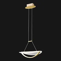 Светильник подвесной LED Lampasas LSP-7421 Lussole прозрачный на 1 , основание матовое золото в стиле современный хай-тек 