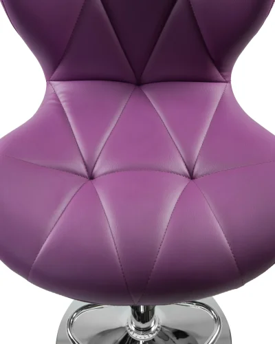 Стул барный 5022-LM BARNY,  цвет сиденья фиолетовый, цвет основания хром Dobrin, фиолетовый/экокожа, ножки/металл/хром, размеры - 890*1100***460*540 фото 5