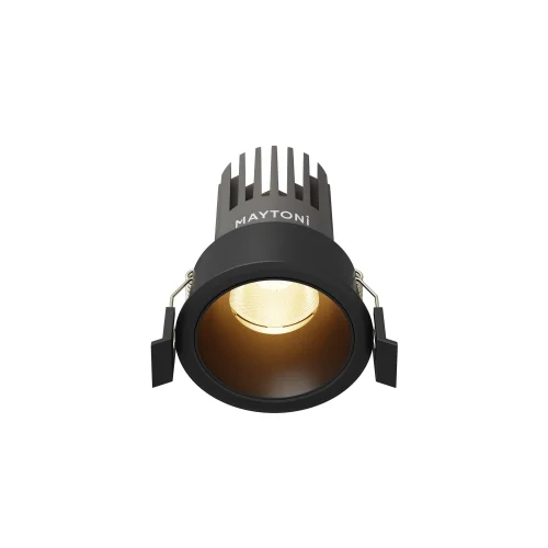 Светильник точечный LED Dip DL115-10W-3K-B Maytoni чёрный на 1 лампу, основание чёрное в стиле современный хай-тек круглый