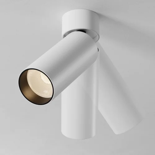 Светильник накладной LED Focus Led C055CL-L12W2.7K-SS-W Maytoni белый на 1 лампу, основание белое в стиле современный хай-тек трубочки фото 2