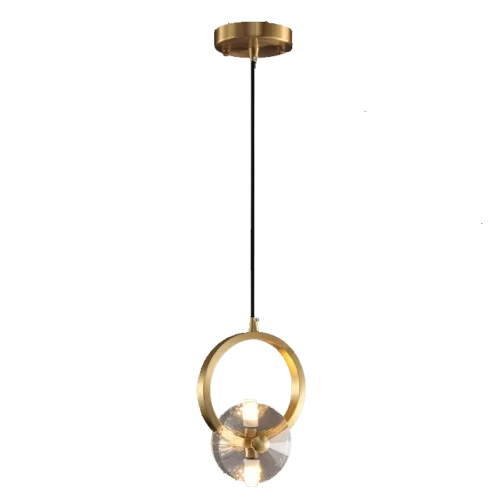 Светильник подвесной ADONICA brass 186802-23 ImperiumLoft прозрачный на 2 лампы, основание латунь в стиле современный арт-деко фото 2