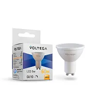 Светодиодная лампа Simple MR16 6W 3000K 110° GU10 DIM 7239 Voltega GU10 5вт