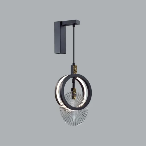 Бра LED Mercury 5421/17WL Odeon Light прозрачный на 1 лампу, основание чёрное в стиле современный хай-тек фото 5