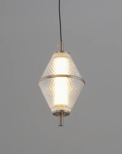 Светильник подвесной LED Senta V11364-PL Moderli белый прозрачный на 1 лампу, основание хром в стиле современный фото 3
