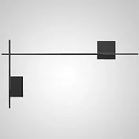 Настенный светильник BURTON 208906-23 ImperiumLoft чёрный на 2 лампы, основание чёрное в стиле современный  Настенный светильник BURTON 208906-23 ImperiumLoft чёрный на 2 лампы, основание чёрное в стиле современный