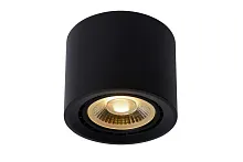 Светильник накладной Fedler 09921/12/30 Lucide чёрный 1 лампа, основание чёрное в стиле современный круглый
