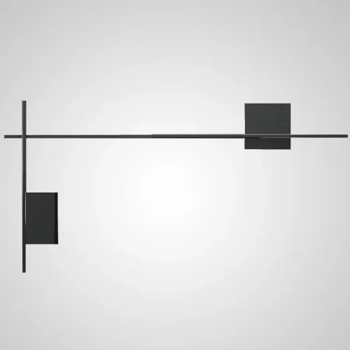 Настенный светильник BURTON 208906-23 ImperiumLoft чёрный на 2 лампы, основание чёрное в стиле современный  Настенный светильник BURTON 208906-23 ImperiumLoft чёрный на 2 лампы, основание чёрное в стиле современный