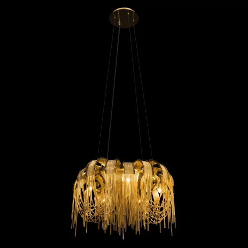 Люстра подвесная Volver 10404/650 GD LOFT IT золотая на 5 ламп, основание золотое в стиле арт-деко цепочки фото 5