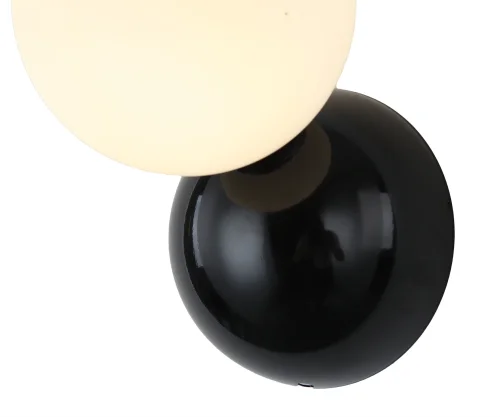 Бра Ларго 07634,19 Kink Light белый на 1 лампа, основание чёрное в стиле 10086 шар фото 2