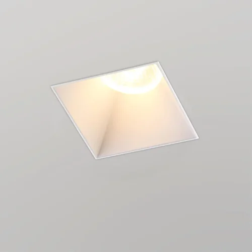 Светильник точечный Nimbus 370997 Novotech белый на 1 лампу, основание белое в стиле современный хай-тек для затирки квадратный фото 3