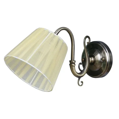 Бра Leonessa OML-29111-01 Omnilux бежевый на 1 лампа, основание бронзовое в стиле классический 