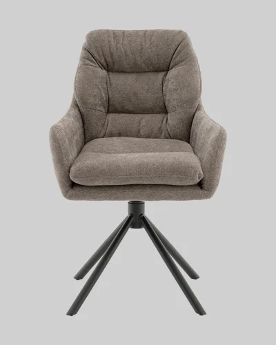 Стул Ральфио букле светло-коричневый УТ000041569 Stool Group, коричневый/букле, ножки/металл/чёрный, размеры - ***** фото 2