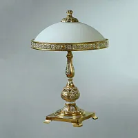 Настольная лампа Toledo 02155T/3 WP Ambiente by Brizzi белая 3 лампы, основание золотое металл в стиле арт-деко 