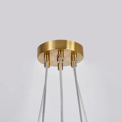 Люстра подвесная Elica 4056-6P Favourite прозрачная на 6 ламп, основание латунь в стиле современный шар фото 4