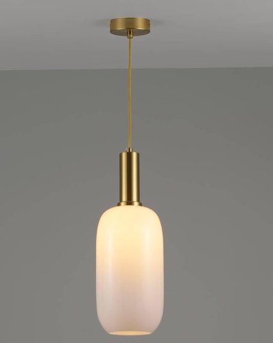 Светильник подвесной Martin V2890-1P Moderli белый 1 лампа, основание золотое в стиле современный  фото 3