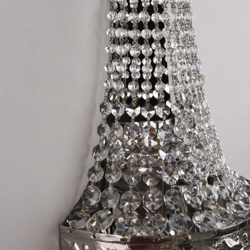 Бра 2201H201B/2/35IV Ni Bohemia Ivele Crystal без плафона на 3 лампы, основание прозрачное никель в стиле классический drops фото 4