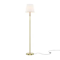 Торшер Lira MOD483FL-01BS Maytoni белый на 1 лампу, основание латунь в стиле современный 