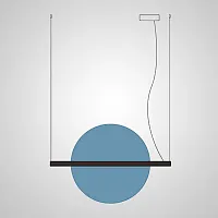 Светильник подвесной LIBERTY L76 Blue 208564-23 ImperiumLoft синий на 1 лампу, основание чёрное в стиле современный 
