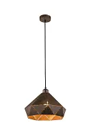 Светильник подвесной лофт RUBY 15277 Globo коричневый 1 лампа, основание коричневое в стиле лофт 