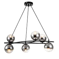Люстра подвесная Balance 1119/6S Black Escada чёрная серая на 6 ламп, основание чёрное в стиле современный шар