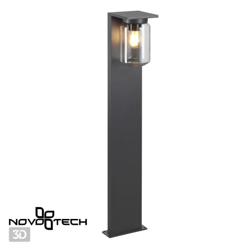Парковый светильник Fran 370946 Novotech уличный IP54 чёрный 1 лампа, плафон прозрачный в стиле хай-тек E27 фото 5