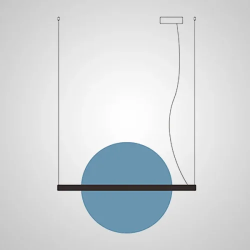 Светильник подвесной LIBERTY L110 Red 208567-23 ImperiumLoft красный на 1 лампу, основание чёрное в стиле современный фото 2