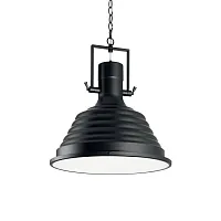 Светильник подвесной FISHERMAN SP1 NERO Ideal Lux чёрный на 1 лампу, основание чёрное в стиле современный 