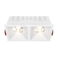 Светильник точечный Alfa LED DL043-02-15W3K-D-SQ-W Maytoni белый 2 лампы, основание белое в стиле современный 