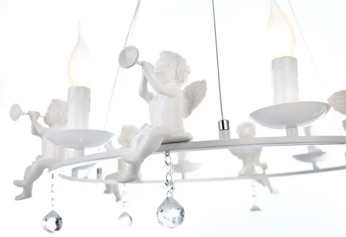Люстра подвесная 10169/6 Escada без плафона на 6 ламп, основание белое в стиле современный  фото 4