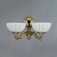 Бра  NAVARRA 02228/2 WP AMBIENTE by BRIZZI белый 2 лампы, основание бронзовое в стиле классика 
