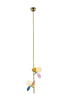 Светильник подвесной Matisse 10008/2P mult LOFT IT разноцветный белый 2 лампы, основание золотое в стиле современный шар