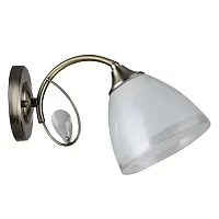 Бра Ариадна 105020901 DeMarkt белый 1 лампа, основание бронзовое в стиле классический 