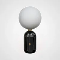 Настольная лампа Parachilna Aballs black (D25) 186164-22 ImperiumLoft белая 1 лампа, основание золотое металл в стиле арт-деко фьюжн современный 