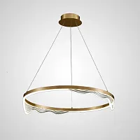 Люстра подвесная HANNA B D60 1R 201063-23 ImperiumLoft прозрачная на 1 лампу, основание золотое в стиле современный 