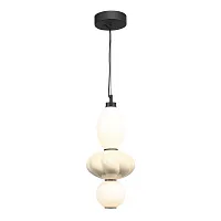 Светильник подвесной LED Florentini SL6134.413.01 ST-Luce белый жёлтый на 1 лампу, основание чёрное в стиле современный 